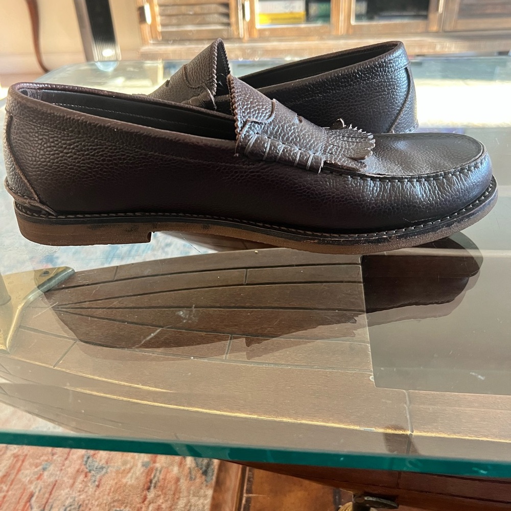Salvatore Ferragamo Rich Brown Leather Men's Loafers - Picture 7 of 10